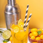 Organic tequila lemonade cocktail