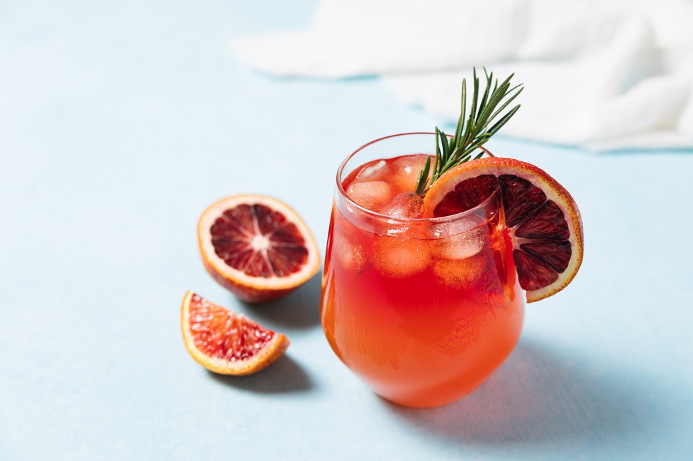 organic tequila and grapefruit cocktail