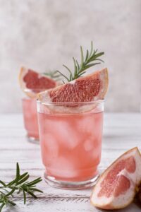 organic tequila and grapefruit cocktail