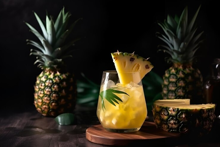 pineapple margarita with organic tequila