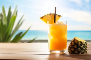 tequila sunrise with pineapple juice