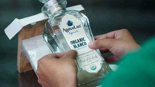 Hand-numbered tequila bottles