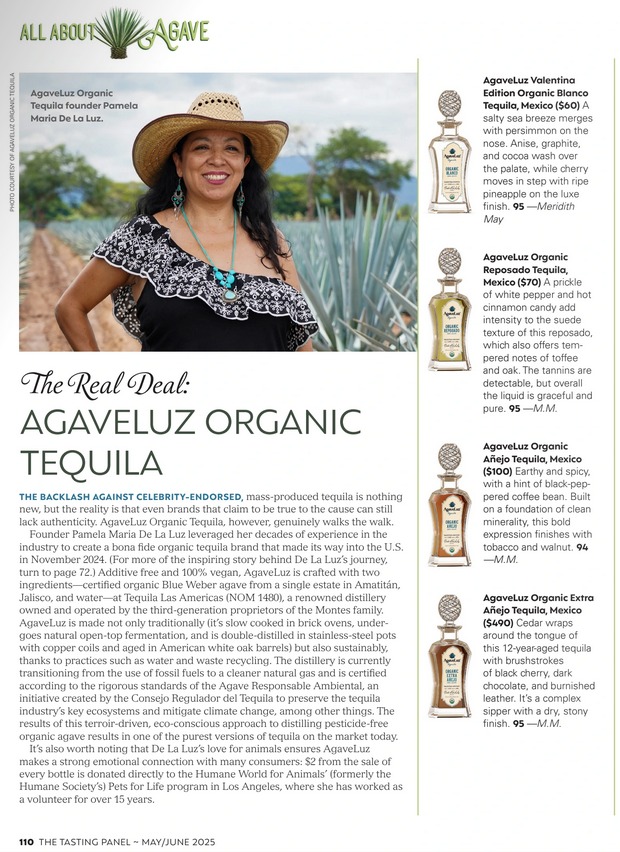 Pamela Maria De La Luz AgaveLuz Organic Tequila